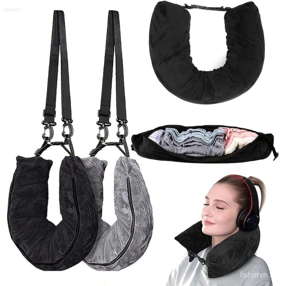 Travesseiro de Viagem U - Almofada de Pescoço Com Enchimento De Roupas Portátil para Viagem H-714-17, imagem 1 de 1