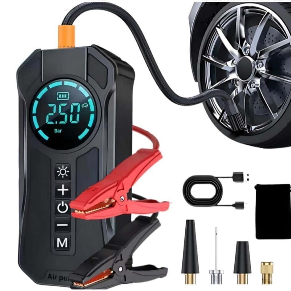 Bomba de Ar Portátil Compressor Inflator Multi-função 4 em 1, imagem 1 de 1