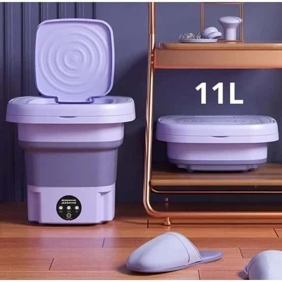 Mini máquina de lavar roupa 11L dobrável portátil moderna máquina de lavar automática 110v/220v, imagem 1 de 1