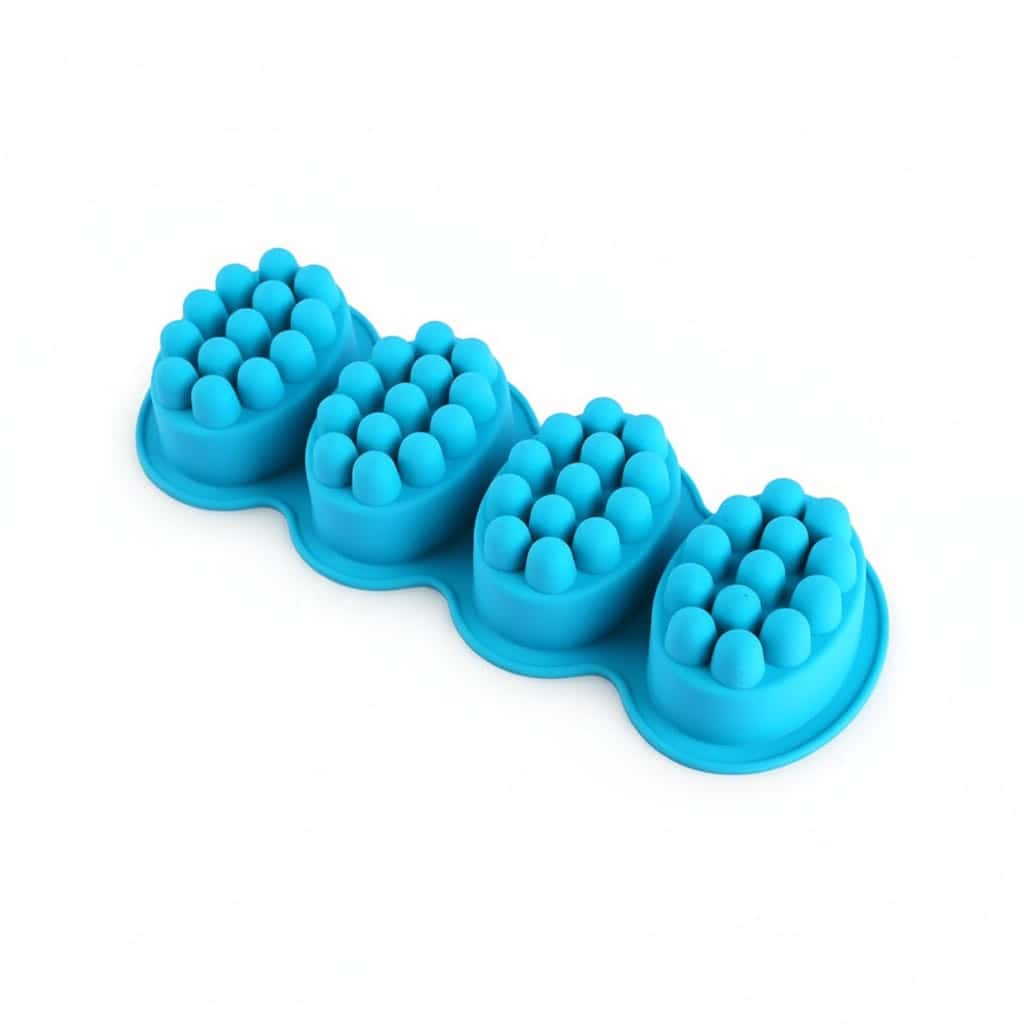 Forma Silicone Sabonete Artesanal Massageador Grande 4 Cavidades, imagem 1 de 1