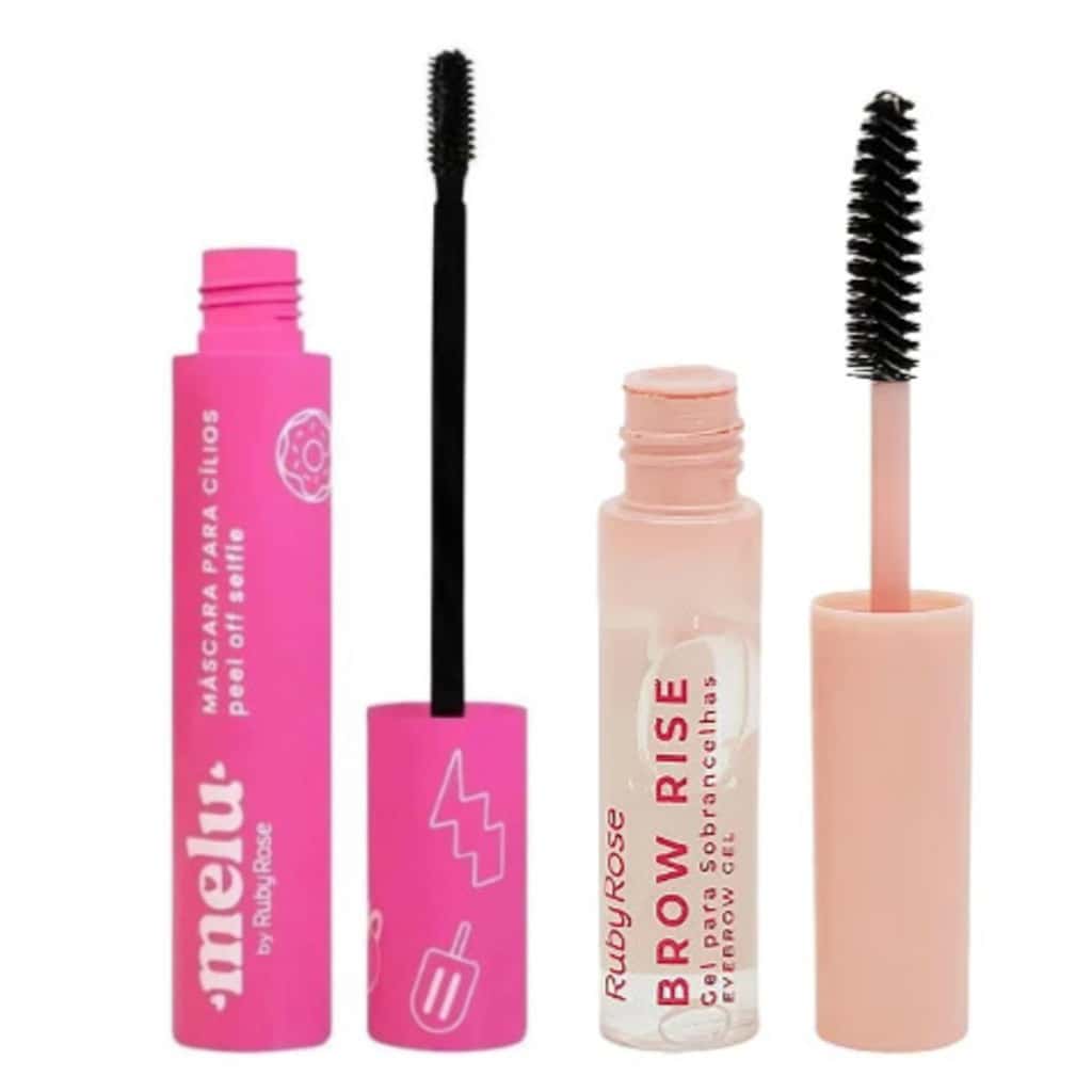 Kit Mascara De Cilios Melu Ruby Rose Rimel + Brow Rise Gel Para Sobrancelhas E2503 Ruby Rose, imagem 1 de 1