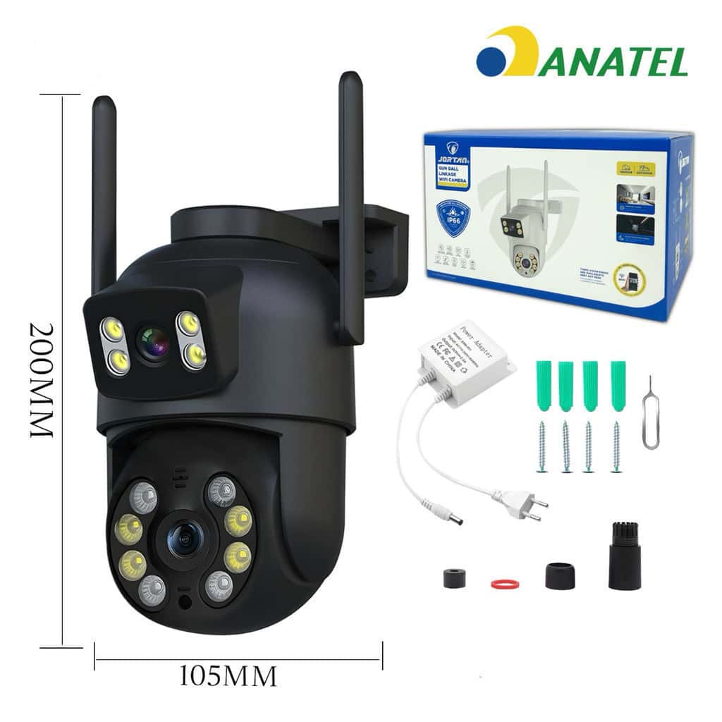 Câmera de segurança YOOSEE IP66 Wi-Fi com lente dupla e sensor de movimento 360° ANJGG, imagem 1 de 1