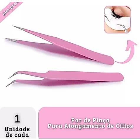 DAGUAN KIT 2 unidades Pinça Curva De Precisão Para Alongamento Cílios Extensão