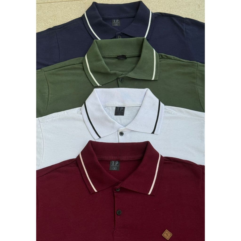 Kit 4 Camisetas Masculinas Gola Polo Basica 100% Algodão Para Homem