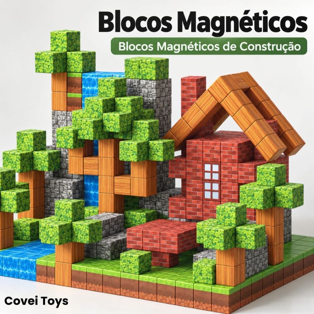 Blocos Magnéticos Construção De Montar Até 300 Peças Cubo Brinquedo Infantil Educativo Menino