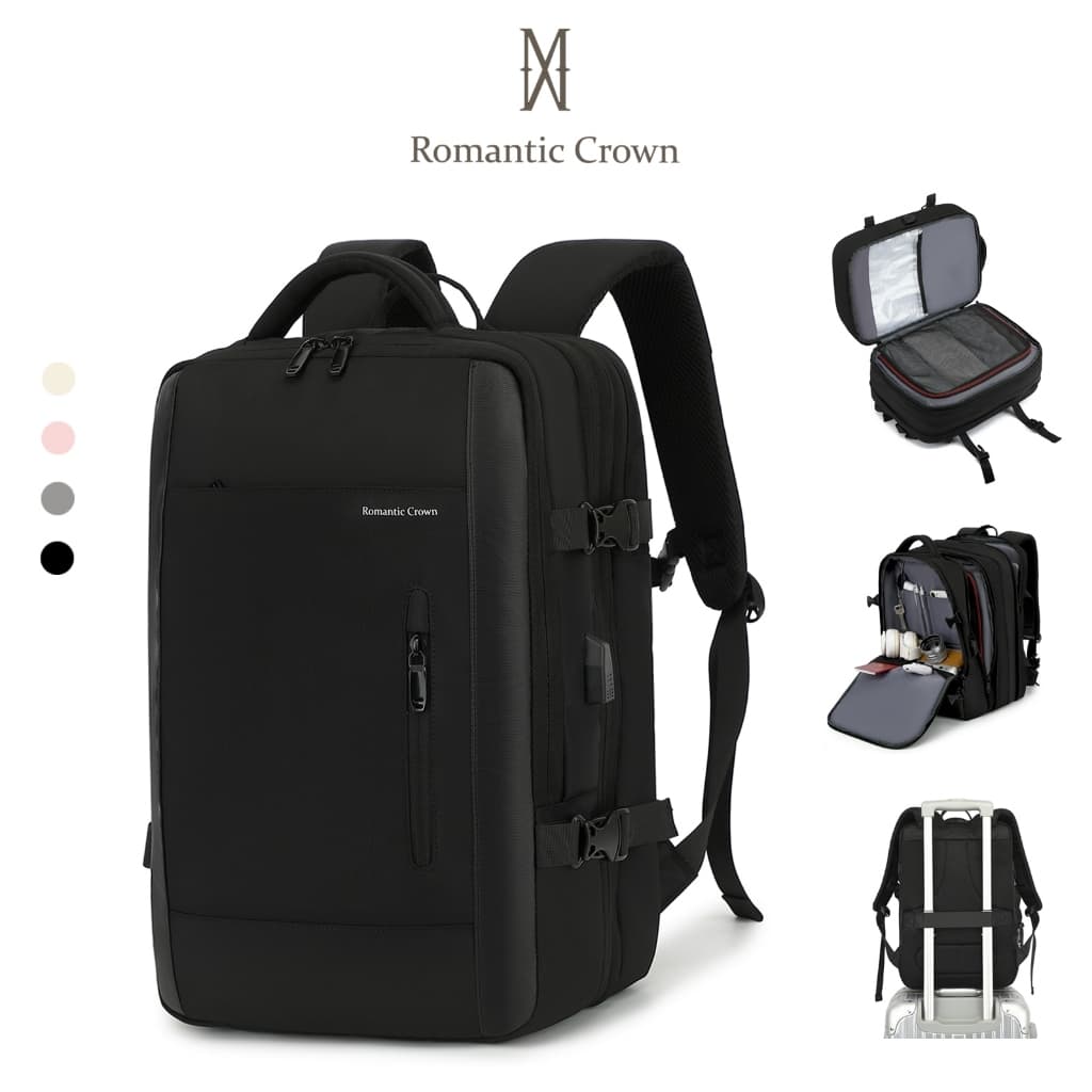 ROMANTIC CROWN Mochila de Viagem MascuIino e Feminina ImpermeaveI Reforçada Executiva para Notebook