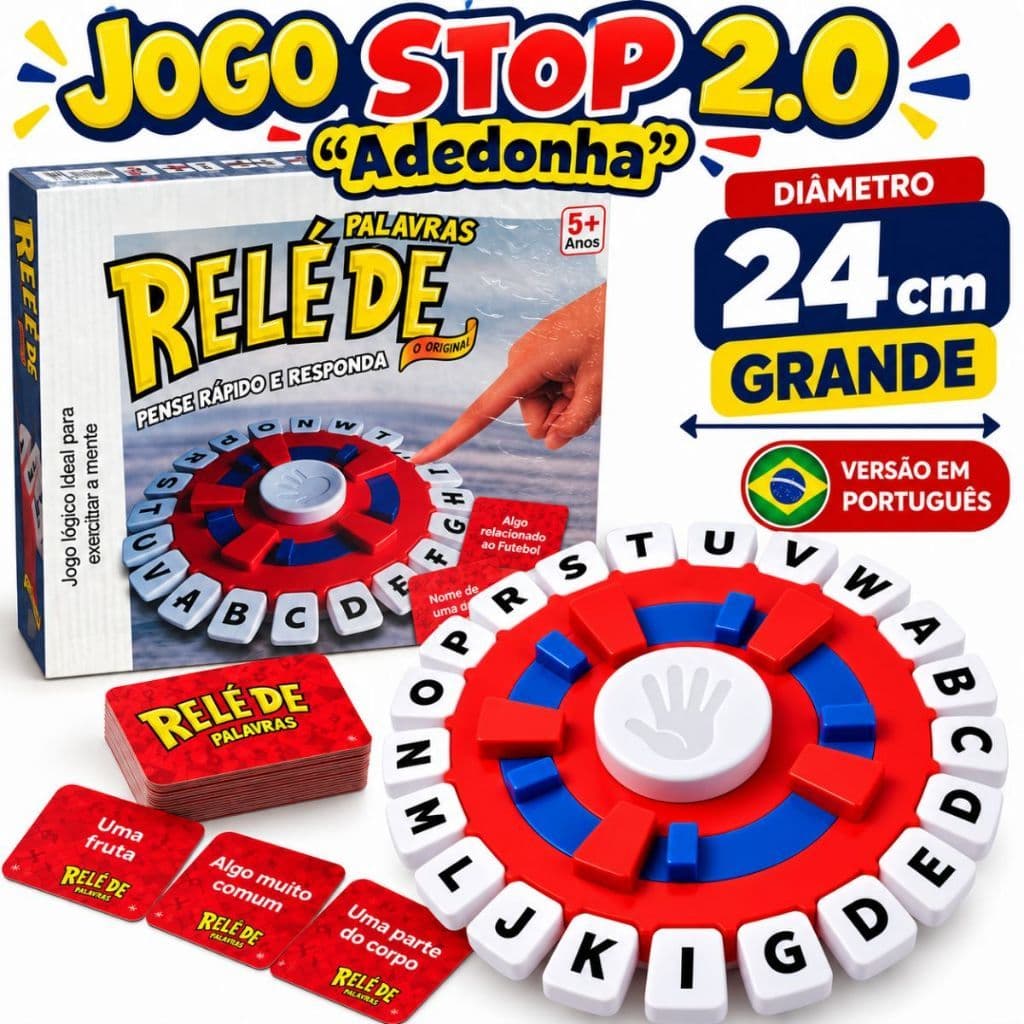 Jogo Stop Trava Letras Em Português Com Temporizador Responda Rápido 10 Segundos Jogo Para Família