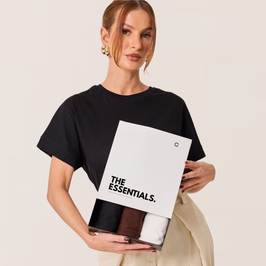 Kit 3 T-Shirts Oversized Classic Algodão Cléa Store
