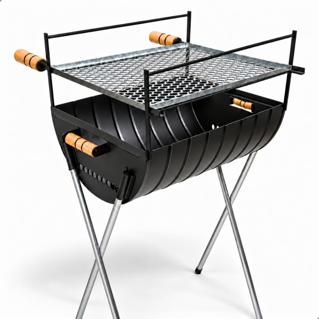 QUEIMA DE ESTOQUE! Churrasqueira a Carvão 96cm Com Grelha Inclusa em Aço Reforçado Espetinho Grande