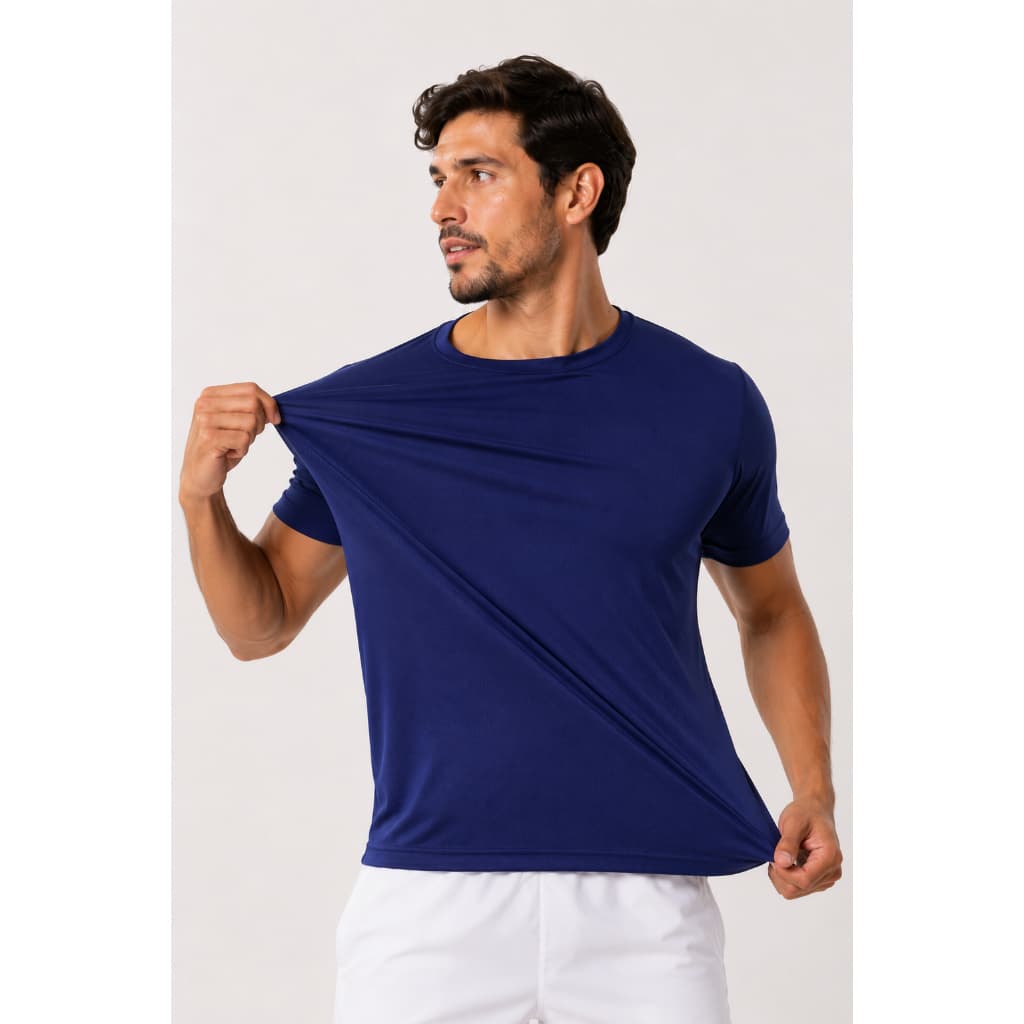 Camiseta Masculina Dry Fit Academia Fitness Treino Corrida Esportiva Básica Leve Casual