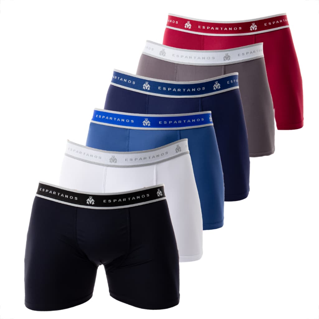 Kit 5 Cuecas Boxer  microfibra Masculino Adulto Homem Ciclismo Cueca De Qualidade Lisa