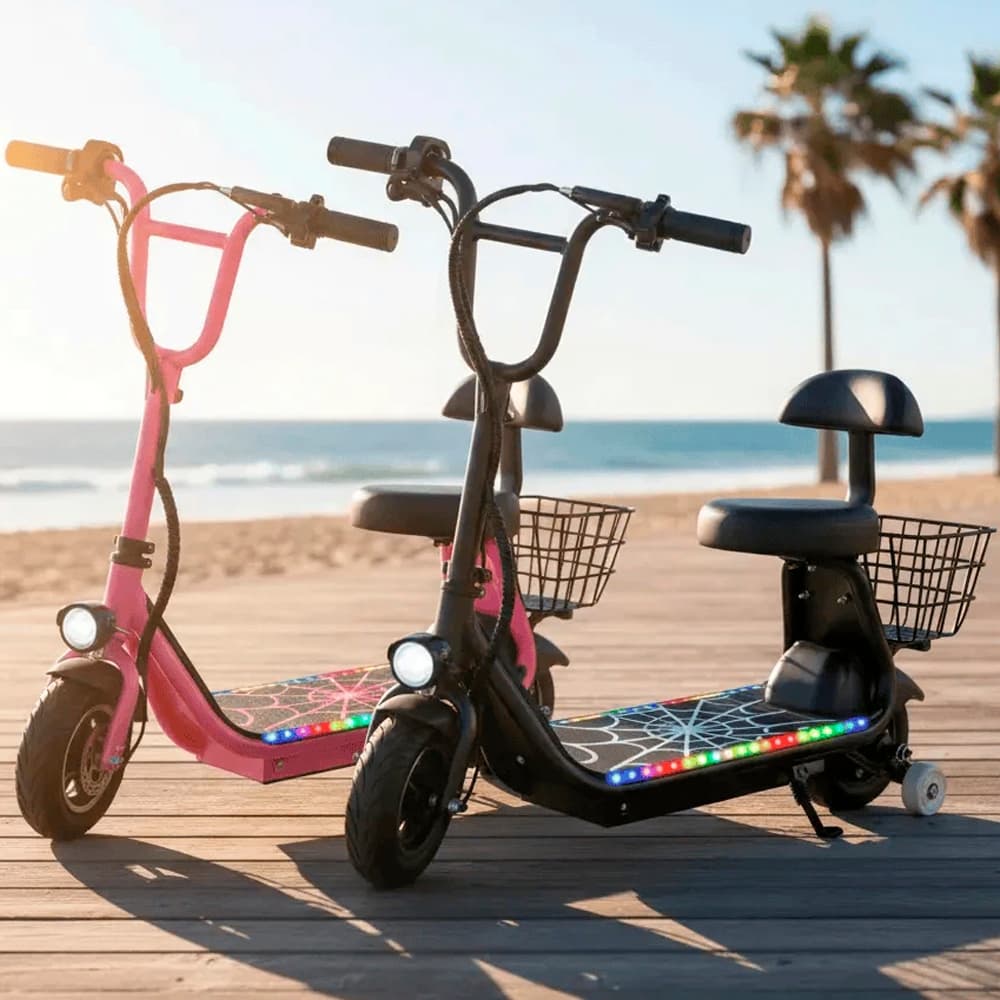 Patinete Elétrico Infantil Speed XSD Homem-Aranha 350W 3 Velocidades Suporta 80kg Autonomia 18km