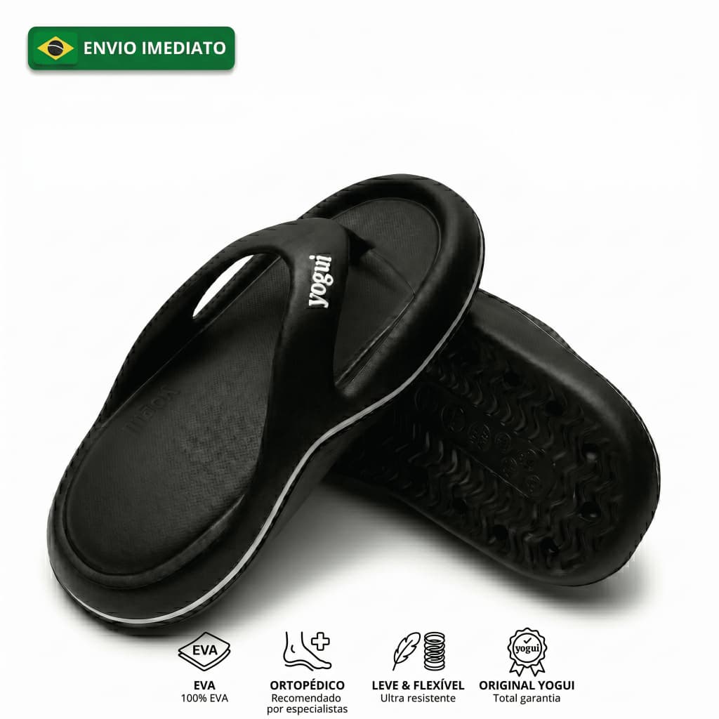 [Original] Chinelo Ortopédico Nuvem Top Comfort Yogui EVA Anatômico Macio Feminino Masculino
