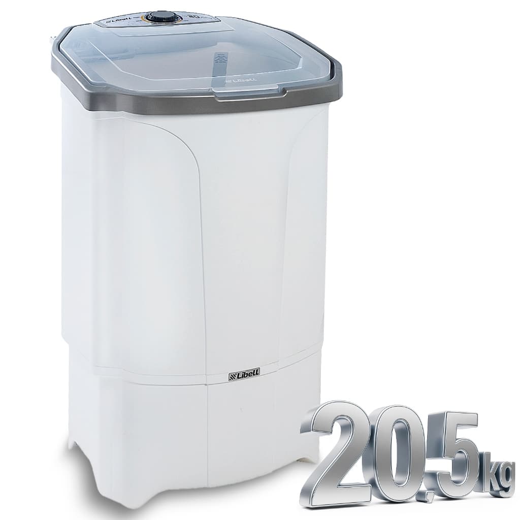 lavadora Tanquinho 20Kg Elétrica Libell Lavagem Por Turbilhonamento Maquina Tampa Branca 127V 220V