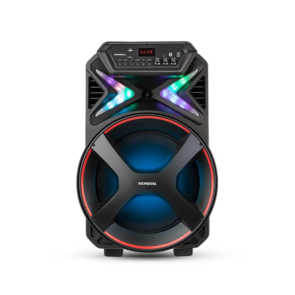 Caixa de Som Bluetooth Connect Lights Plus 700W RMS CM-700 Preto Mondial - Bivolt