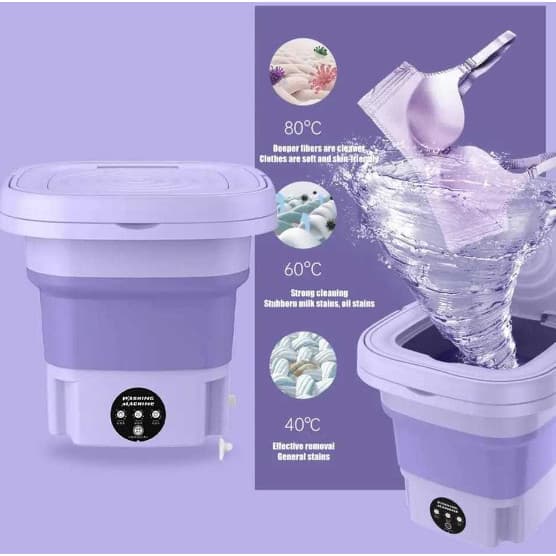 Mini máquina de lavar roupa  dobrável portátil moderna máquina de lavar automática